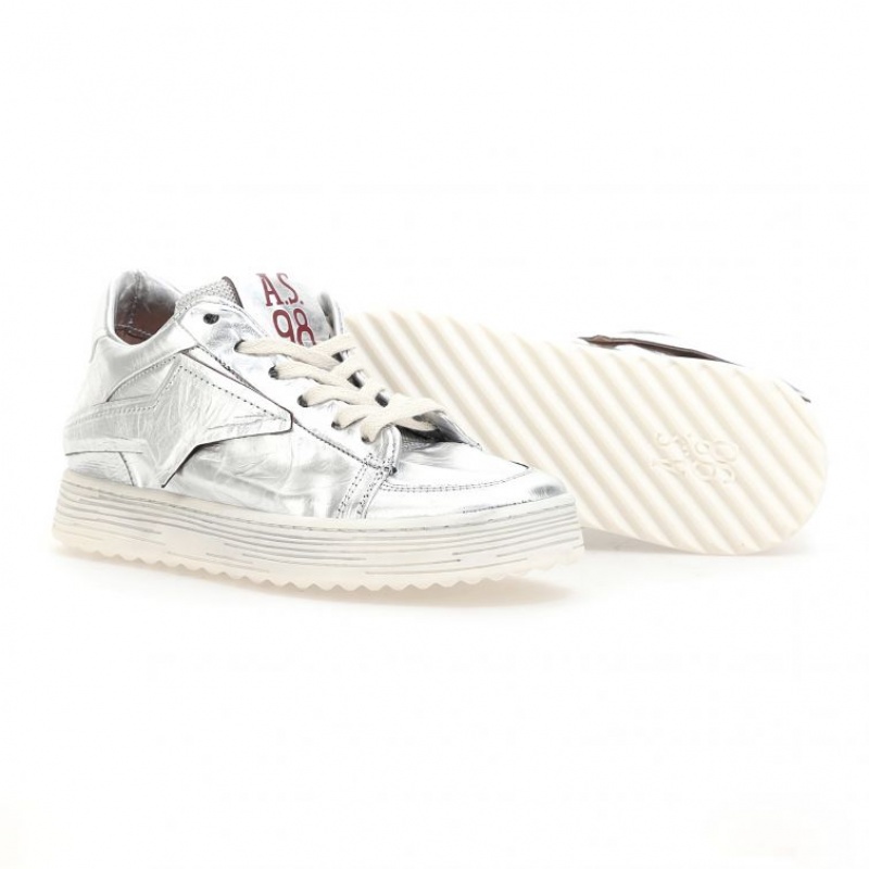 A.S.98 Adria Sneakers Dames Zilver | BE-NTGZQH587