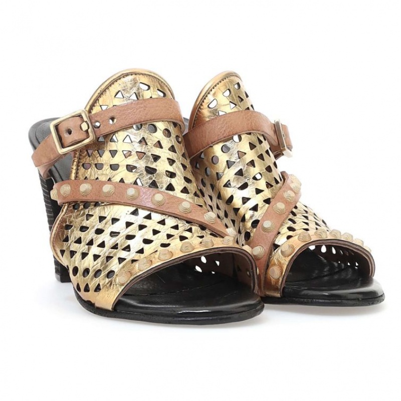 A.S.98 Barbra Sandalen Dames Goud | BE-HRAOQP697