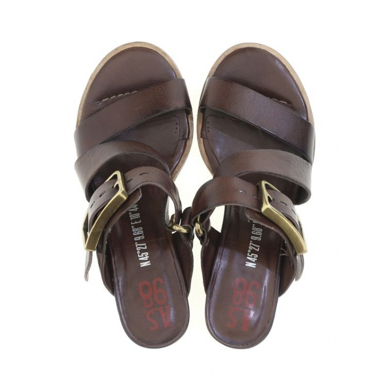 A.S.98 Bernardine Sandalen Dames Chocola | BE-LPXOSE920