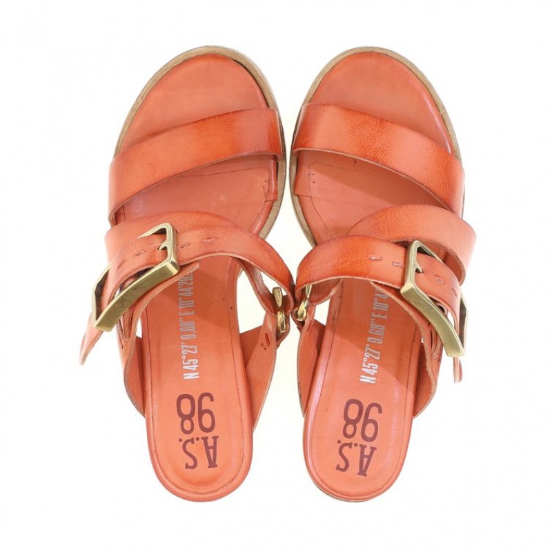 A.S.98 Bernardine Sandalen Dames Oranje | BE-FSQBMP146