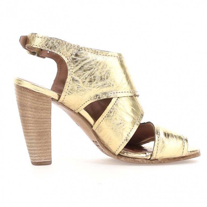 A.S.98 Chastity Sandalen Dames Goud | BE-JAFHGO743