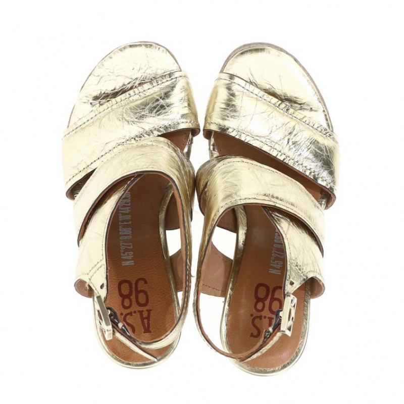 A.S.98 Chastity Sandalen Dames Goud | BE-JAFHGO743