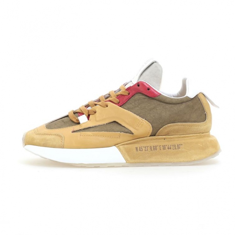 A.S.98 Franklyn Sneakers Heren Khaki | BE-VTXHBR759