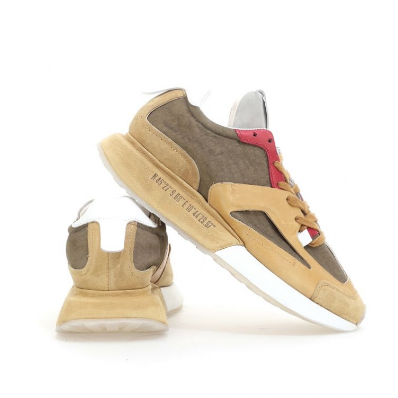 A.S.98 Franklyn Sneakers Heren Khaki | BE-VTXHBR759