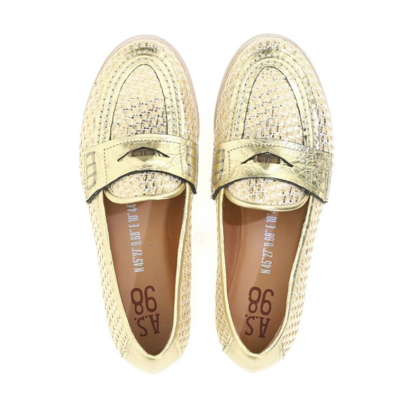 A.S.98 Janene flat shoes Dames Goud | BE-XLJPZC762