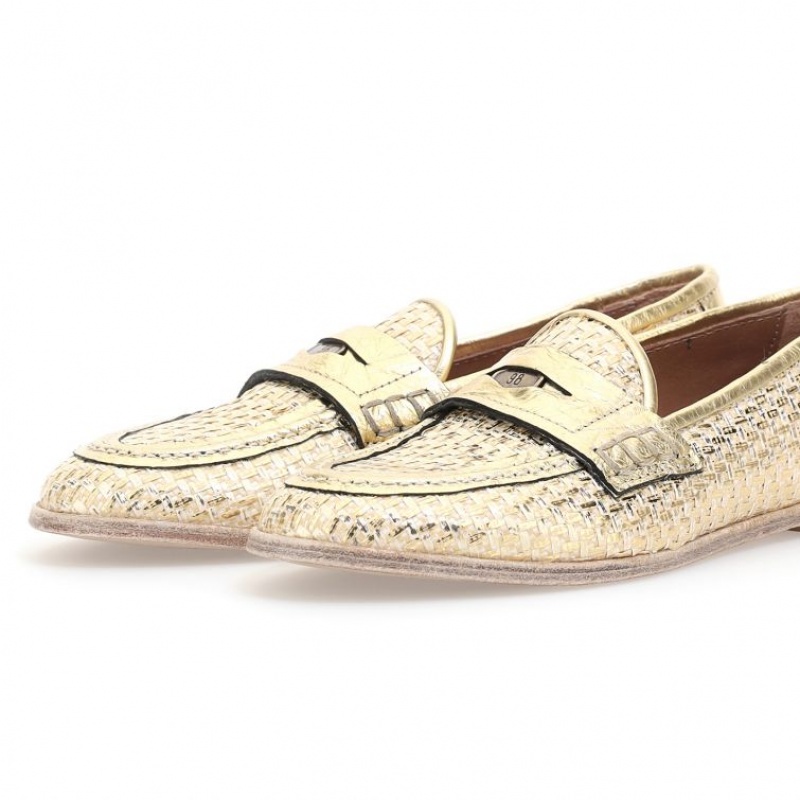 A.S.98 Janene flat shoes Dames Goud | BE-XLJPZC762