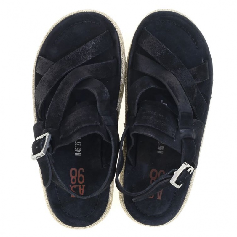 A.S.98 Milford Sandalen Heren Zwart | BE-JYLGCW241