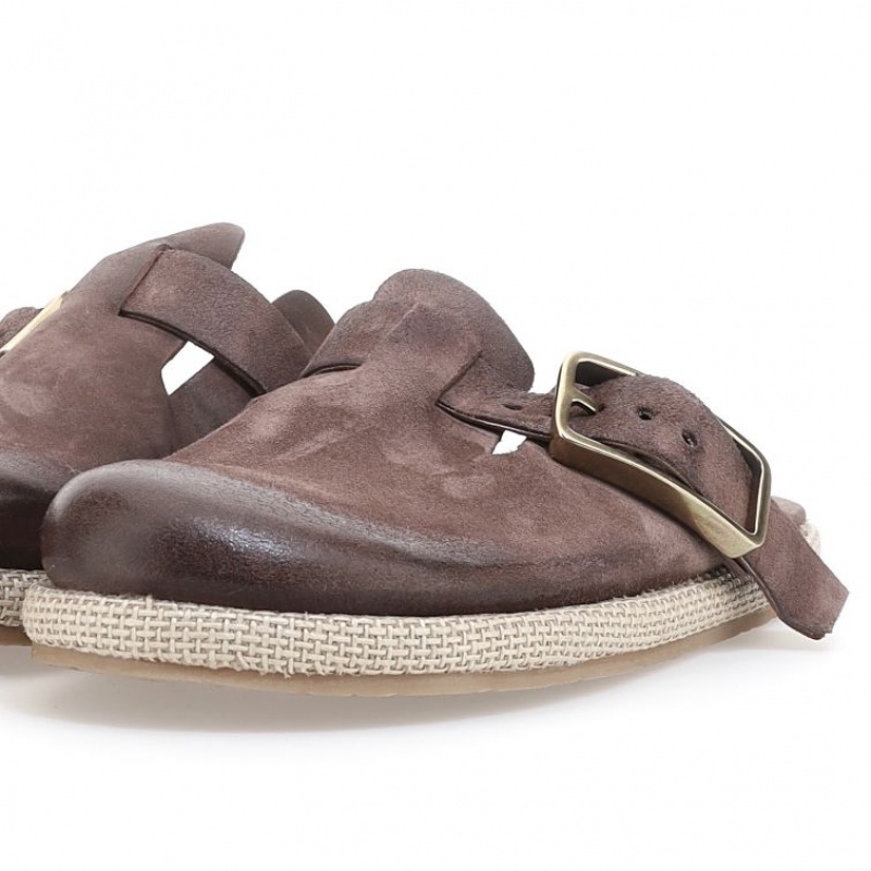 A.S.98 Mules Mike flat shoes Heren Bruin | BE-BJRNAO920