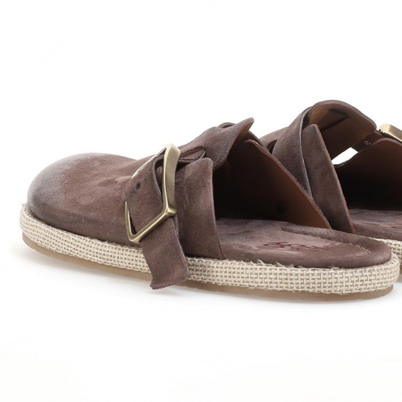 A.S.98 Mules Mike flat shoes Heren Bruin | BE-BJRNAO920