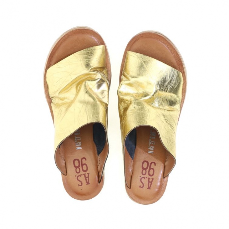 A.S.98 Nanette Sandalen Dames Goud | BE-DAUQJF638