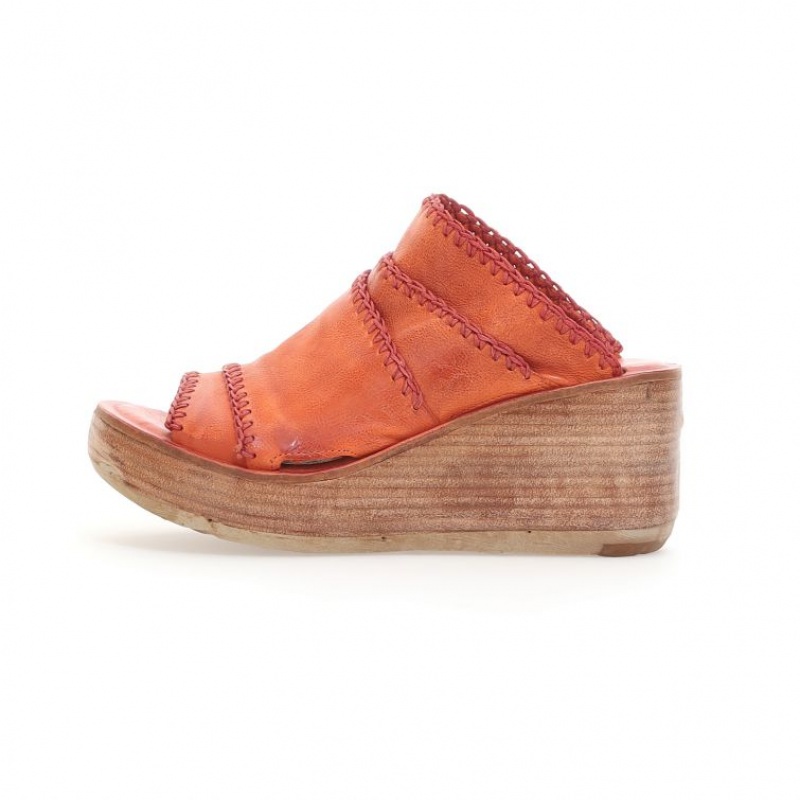 A.S.98 Nivek Sandalen Dames Oranje | BE-JYKMPU509