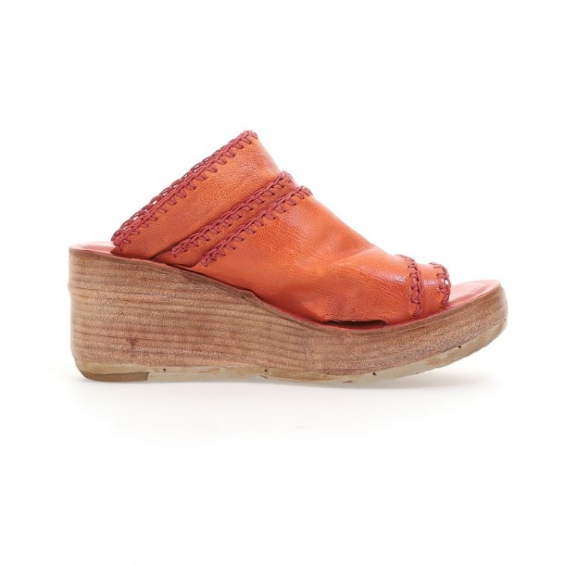 A.S.98 Nivek Sandalen Dames Oranje | BE-JYKMPU509