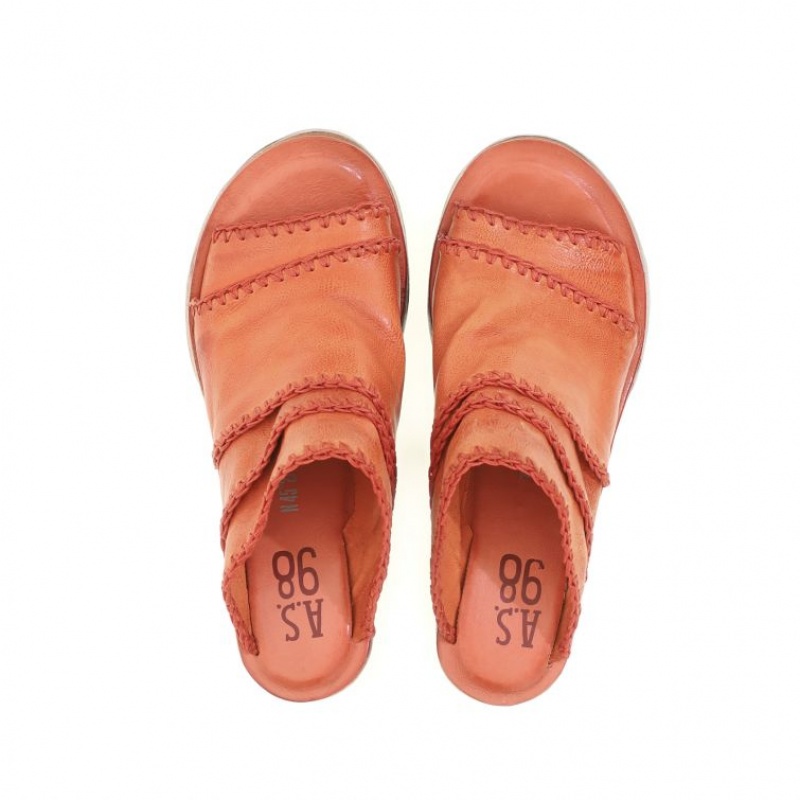 A.S.98 Nivek Sandalen Dames Oranje | BE-JYKMPU509