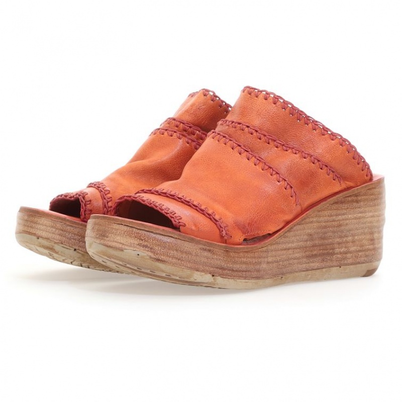 A.S.98 Nivek Sandalen Dames Oranje | BE-JYKMPU509