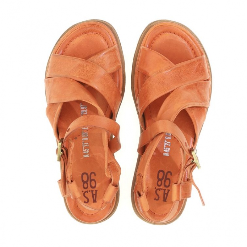 A.S.98 Sallie Sandalen Dames Oranje | BE-WCLADF752